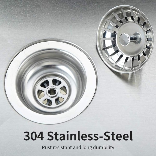 Diameter 78mm, 2 stk, 304 grydeprop hoved afløb prop hoved rustfrit