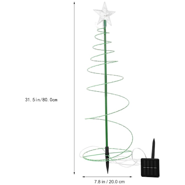 Solar LED metall juletre lysslynge innendørs utendørs Chris