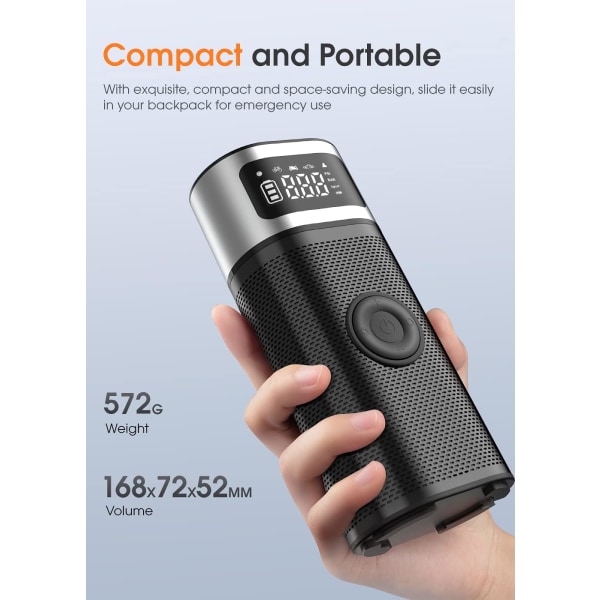 2000mAh Mini Elektrisk Luftpump, Bärbar Luftkompressor Sladdlös T