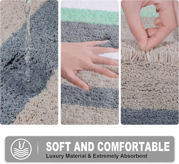 Sklisikker absorberende badematte i mikrofiber til baderom og dusj