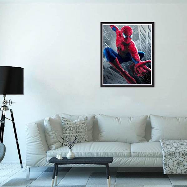 5D Diamantmaleri Kit, Marvel Spider Diamantmaleri Kit, Cros