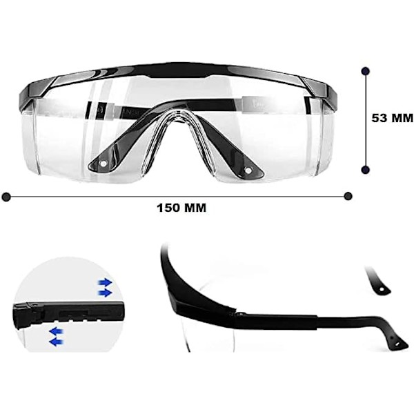 （3-pack）Anti-dimma, Anti-UV, Repskyddande skyddsglasögon, Passar