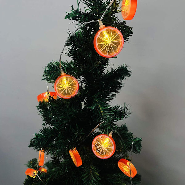 (Orange Citron Slice, 3M/20LED) Fruit Theme Citron Slice String Lig