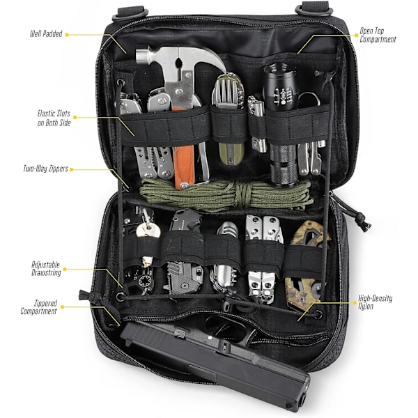 Taktisk Admin Molle-väska, Medicinsk väska EDC EMT Utility Bag Shell