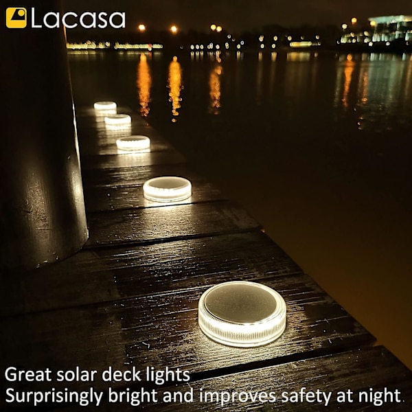 Solcellslampor utomhus, 4-pack 30LM solcellslampor IP68 vattentäta