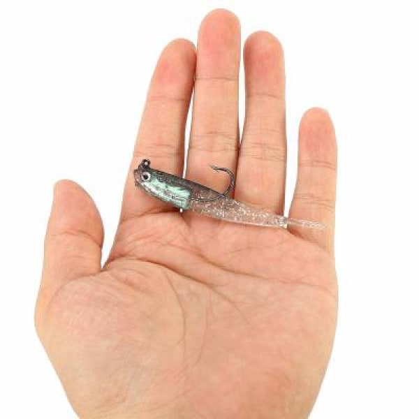 10 kpl 7,5 cm 3D-silmät pehmeä silikoni syötti jigipää kalastus syötit wit