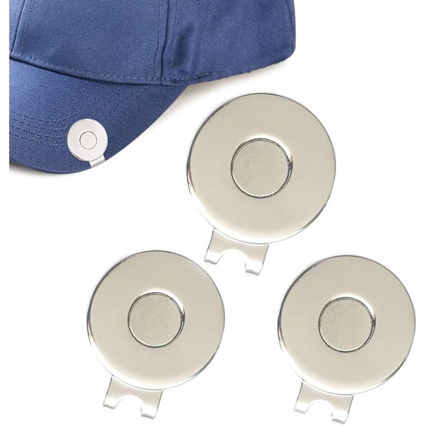 3 stk. golfklips, golfhatklips, golfboldhatklips, magnetiske