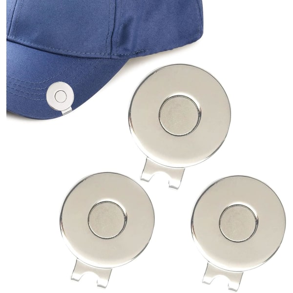 3stk Golf Cap Clip, Golf Hat Clips, Golf Ball Hat Clip, Magnetisk