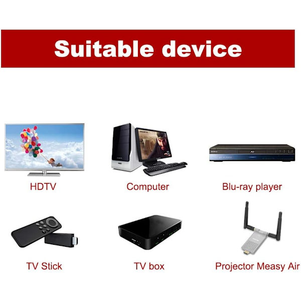 HDMI-förlängningskabel hane till hona HDMI-förlängningskabel för TV-stick