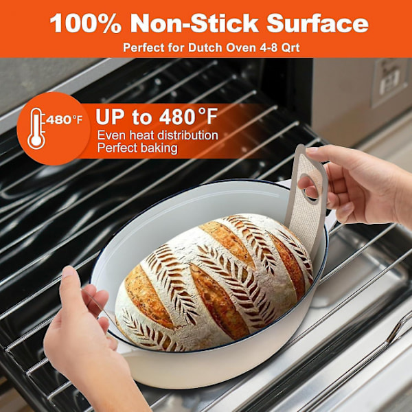 Silikonbrödslynga Oval, non-stick & Easy Clean Återanvändbar Oval S