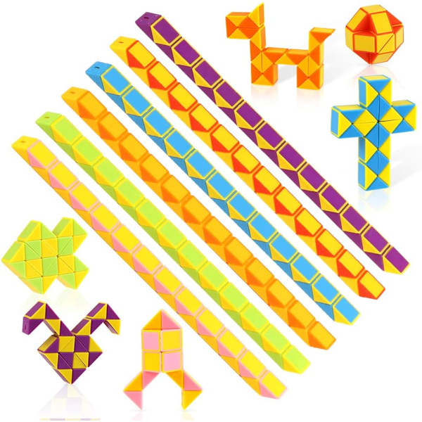 Utbildande leksaker 12-pack magisk orm kub 24 bitar mini orm Sp