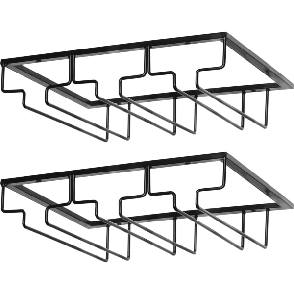 2 stk. sort vinglasophæng - under skabet til vinglas