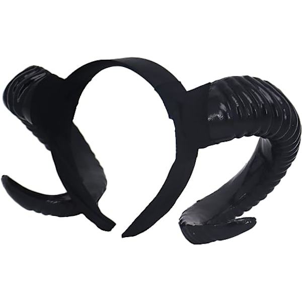 Sort Antlers Horn Gotisk Steampunk Djævel Demon Horn Pandebånd til