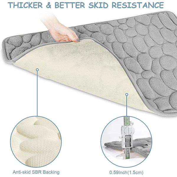 Halkskyddande minnesskum badrumsmatta absorberande matta badrumsmatta maskin