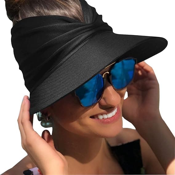 Visor Cap Dam Solhatt - Bred Brätte - UPF 50+ UV-skydd Vikbar