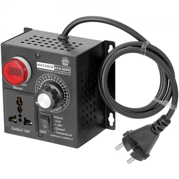 SCR steglös spänningsregulator med indikatorlampa, dimning, spe