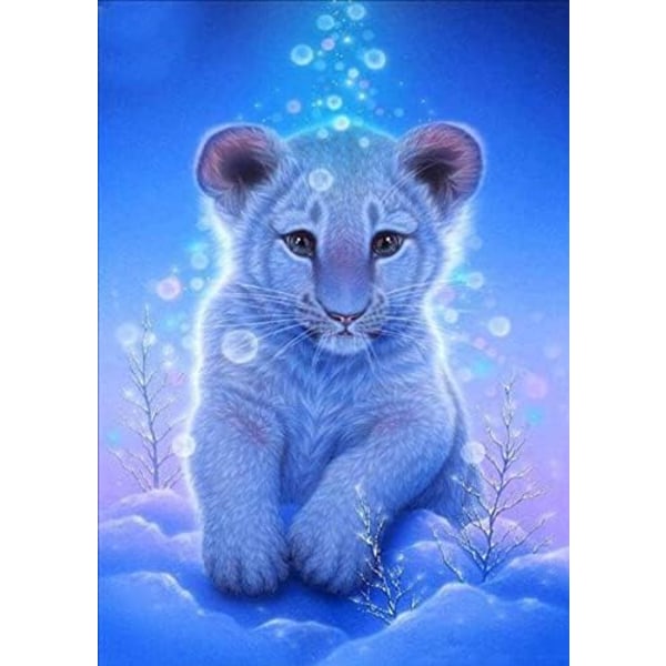 5D Diamantmaleri Tiger, Dyr Full Diamantmaleri Kit, DIY