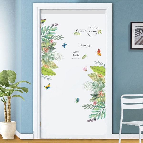 Green Plant Wall Sticker, Tropical Plant Wall Sticker, Tropical Pla