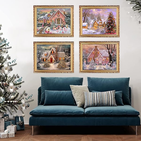 Juldiamantmålning för vuxna och barn, 5D DIY Jul D