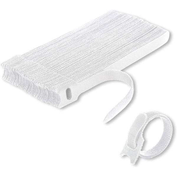 Kabelbindere [50 stk], Kabelbinderstropper, Gjenbrukbare kabelbindere, Kabel