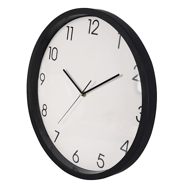 Rund väggklocka, minimalistisk klocka, 14 tum cirkulär digital w