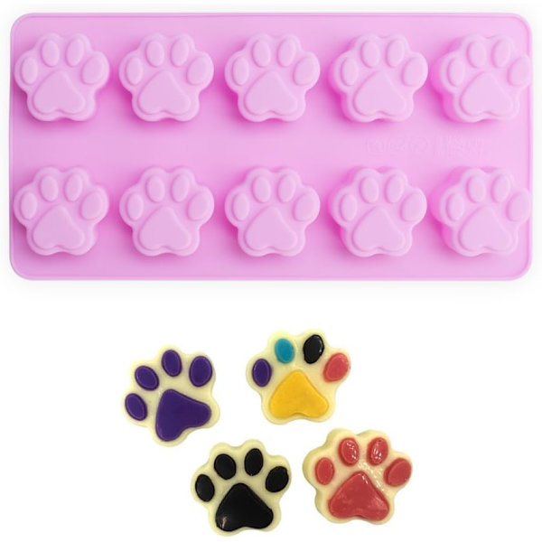 4 pakke non-stick silikoneforme til chokolade, slik, gelé, is
