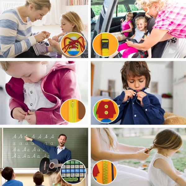 Busy Board Montessori, Kids Toy Activity Board Pedagogiske spill