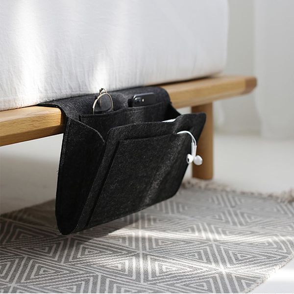 (Sort) Tom Sofa Bed Opbevaringspose, Filt Sengeside Opbevaringspose, Sof