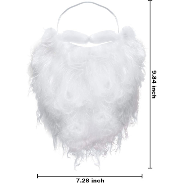 Rolig tomte skägg kostym falsk vit skägg jul tomte