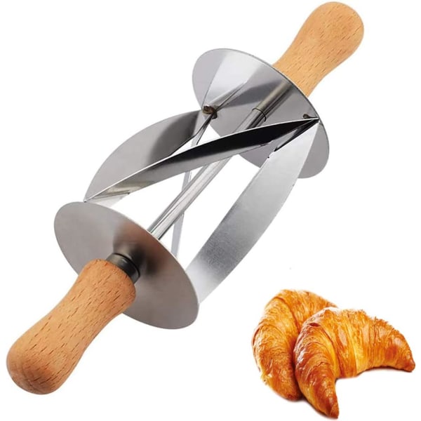 Croissant Cutter RollerCroissant Maker Rustfrit Stål Roller Sli