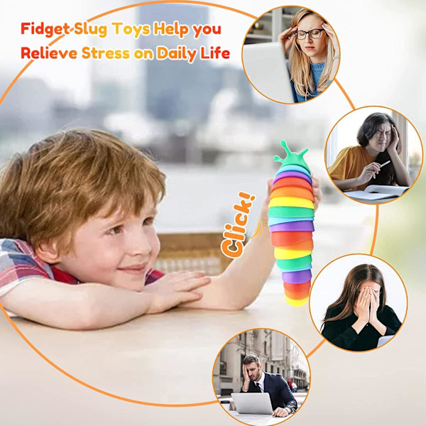 3D-snigelmördarleksak, flexibel tryckt ledad snigelmördarleksak