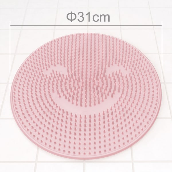 1kpl vaaleanpunainen Lazy Silicone Back Massage Pad Kylpyhuoneen pesujalkamatto