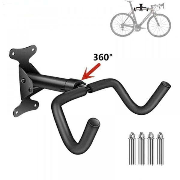 Garagecykelväggfäste med svängfunktion, platsbesparande vertikal montering för mountainbike