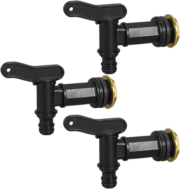 1000L plasttankkran Regnvattenuppsamlarkran, 3 stycken Pl