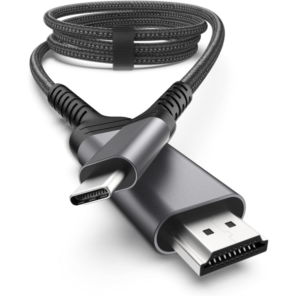 USB C til HDMI-kabel, 4K@60Hz Type C til HDMI 2.0-kabel [Thunderbol