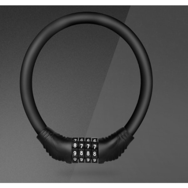 Sykkellås kabellås med kode svart
