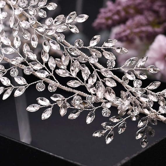 Brudes Hodeplagg Rhinestone Dame Hodebånd Krystall Tiara Bryllup