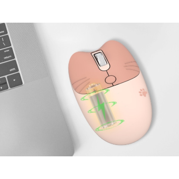 2,4G mjölkte färg mus, tecknad kattklo dubbelläge dator mo