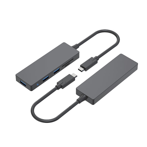 Ultratunn 4-portars USB 3.0-datahubb, lämplig för USB 3.1-hubbar som