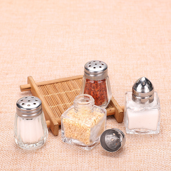 2 stk. Transparent Mini Krydderi Shaker, til Krydderier, Krydderier, S