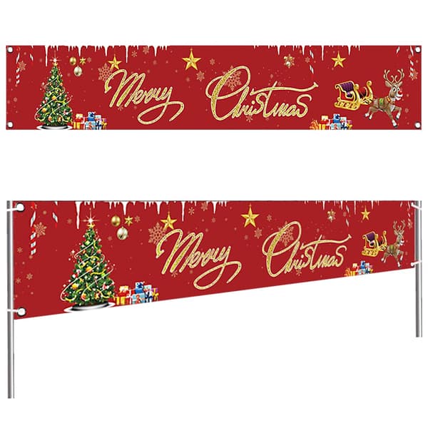 Julebanner, Glædelig Jul Dørbannere, Stor Juleban