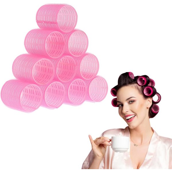 Self Grip Hair Rollers Salong Frisör Hårstyling Curlers, h