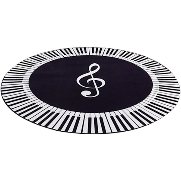 (100x100cm) Supermyk Moderne Innendørs Teppe Hvit Teppe Musikk S
