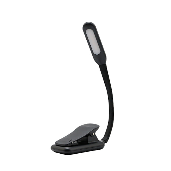 Læselampe, LED-læselampe USB genopladelig klipslampe, 360°