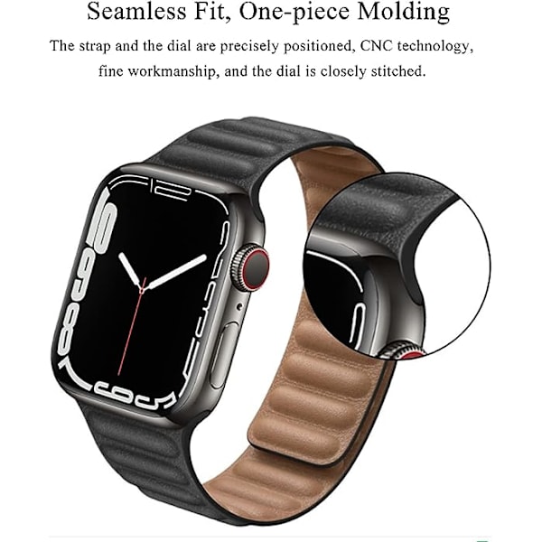 Kompatibel med Apple Watch8 läderrem 38/40/41mm, läder Wa