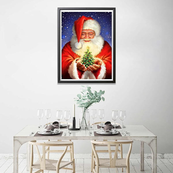 （19）2 stk. DIY Diamantmaleri Julekit, 5D Jule Emb