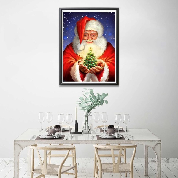 （19）2 stycken DIY diamantmålning julkit, 5D jul Emb