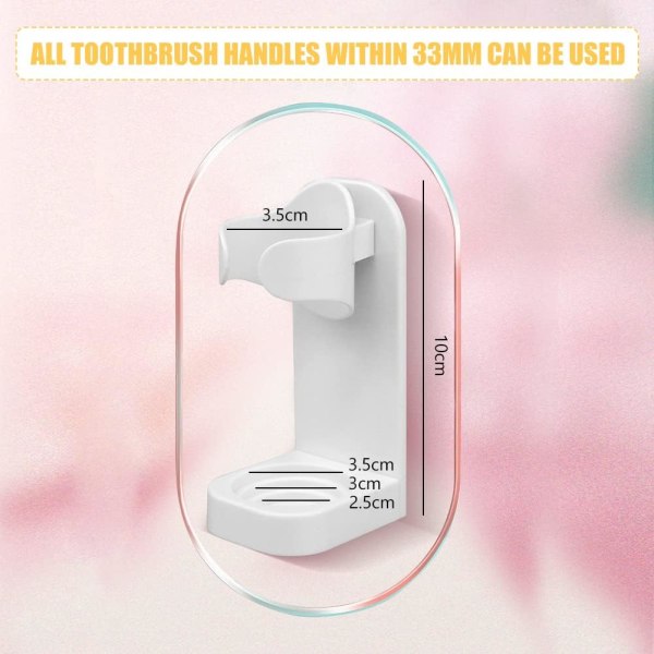 4 delar elektrisk tandborsthållare, Väggmonterad eltandbr