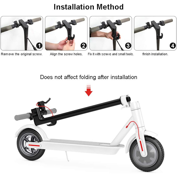 2 st Nylonscooter Framkrok, Dubbelkrok Design, Elektrisk Scoot