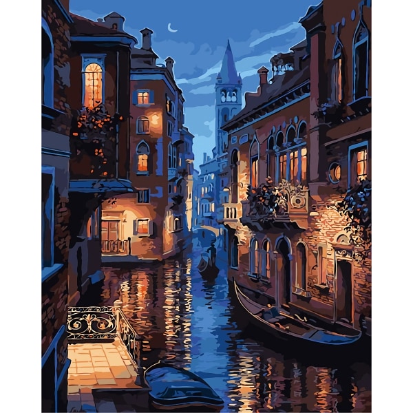 5D Diamond Painting Urban Street Architectural Landscape (5) Bric